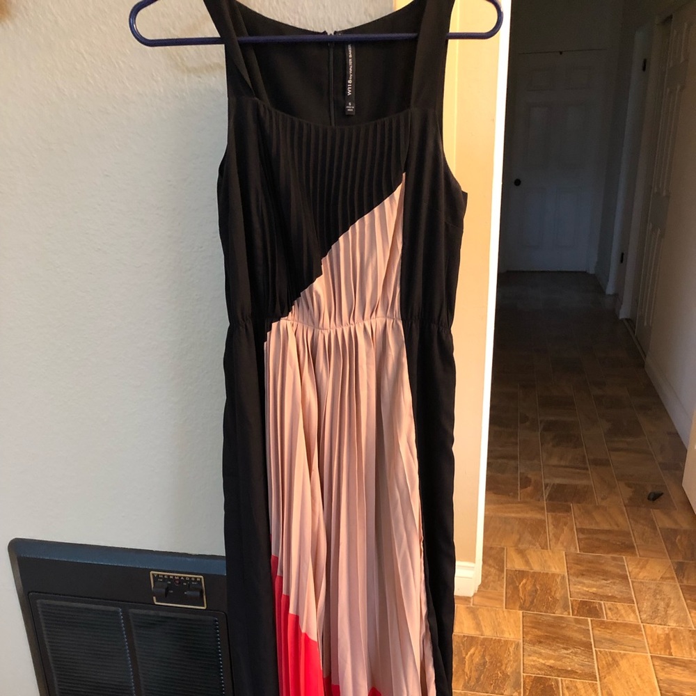Pleated formal maxi dress